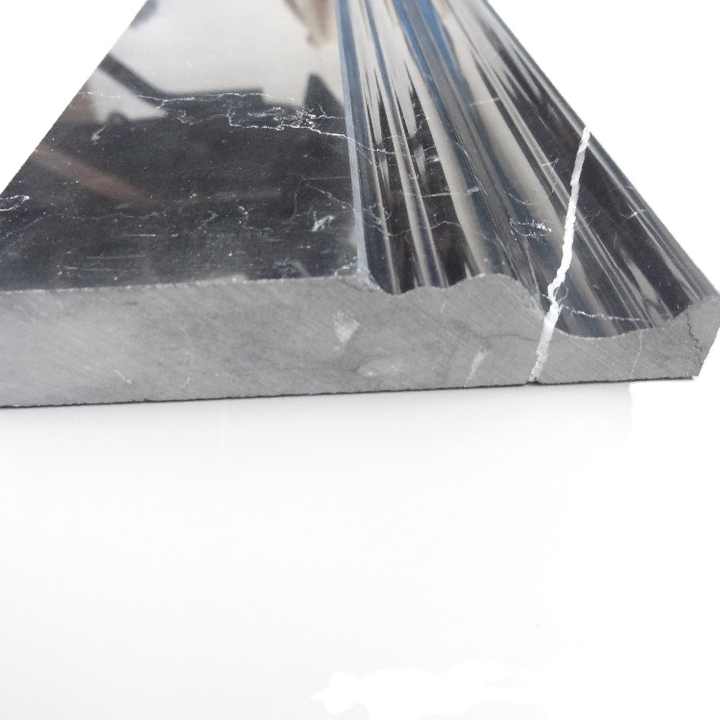 KB Stone Nero Marquina Mosaic Door Elegant Marble Border Design for Interior Decoration