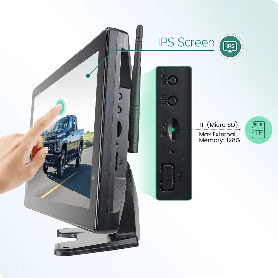 10'' wireless AHD touch screen &amp; rear camera