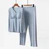 Maternity Set Breastfeeding Maternity Wear with Breast Pad No Underwear Home Wear Thin Breathable - Daisan Mart
