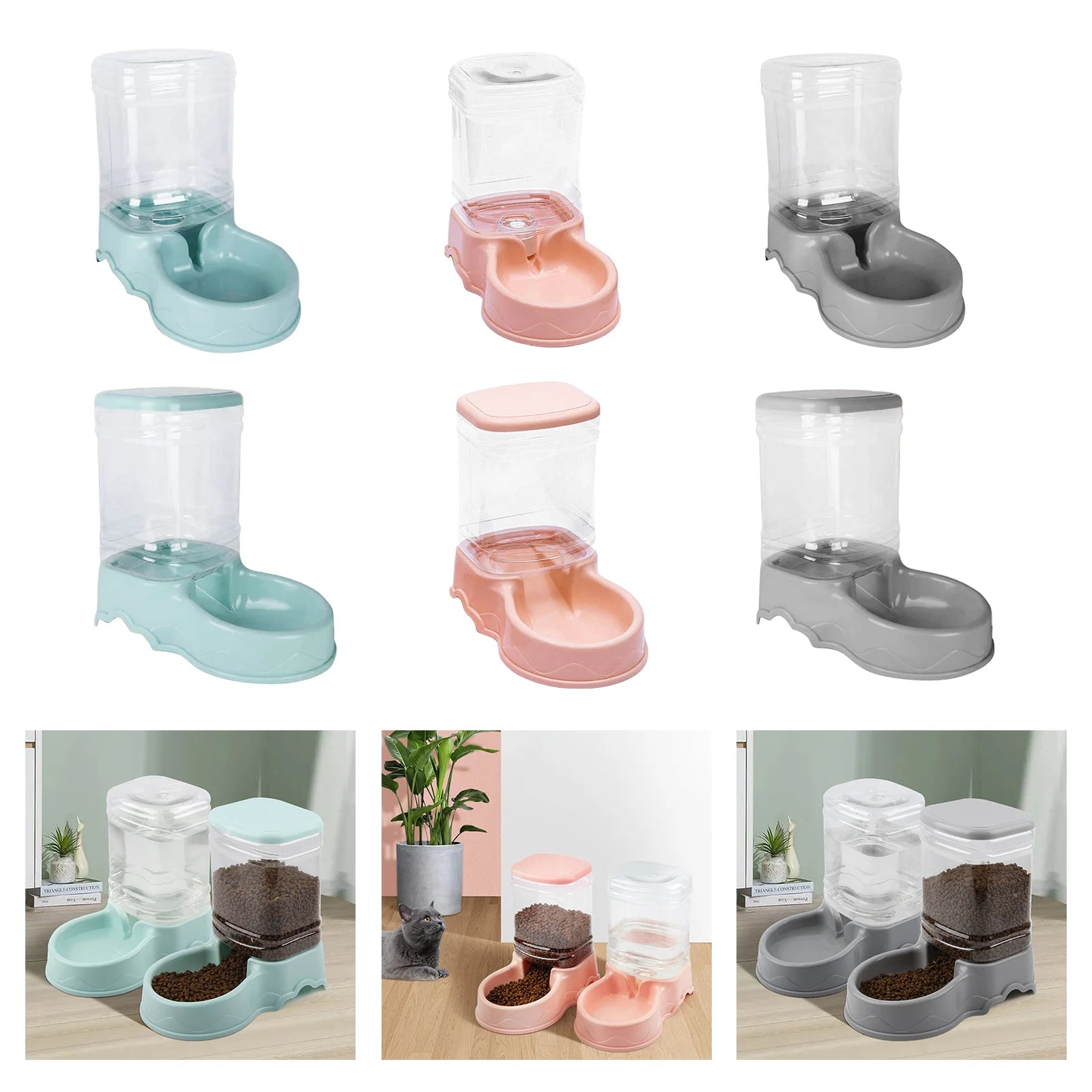 3.5L Automatic Pet Feeder Wate Food Dispenser for Small Medium Large Cat Dog Water Drinking Drinker Dish Small Medium Dog - Daisan Mart