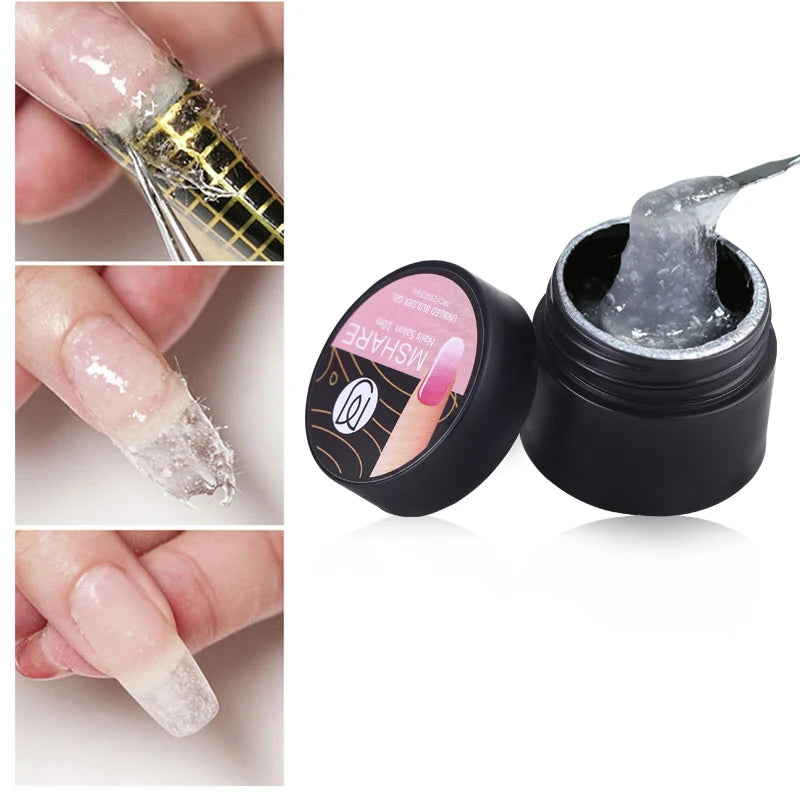 MSHARE 250g Fiber Gel Nail Extension Fiberglass Gel Clear White Pink - Daisan Mart
