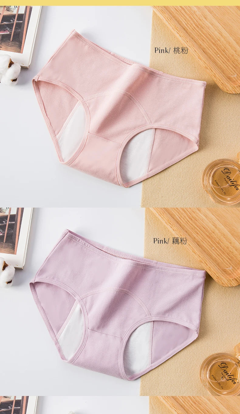 Anti-leak, breathable, cotton menstrual panties