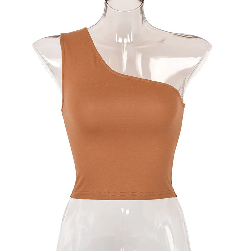 Áo Tank Nữ Một Vai Thể Thao Sexy Co Giãn Mùa Hè - Daisan Mart