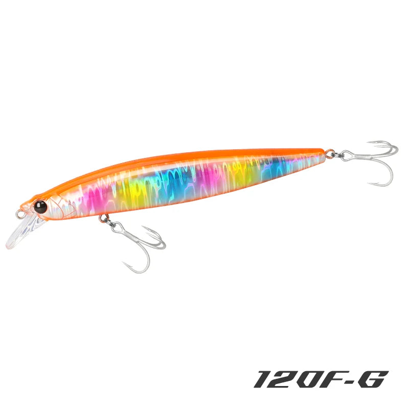 TSURINOYA 120F Ultra-long Casting Floating Minnow Saltwater Fishing Lure STINGER 120mm 19g Range 30-100cm Artificial Hard Baits