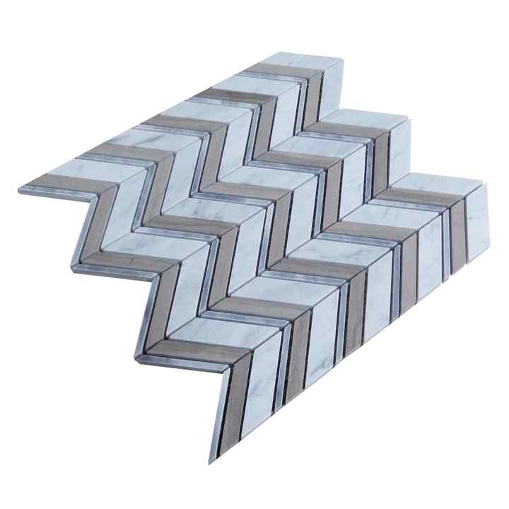 Modern Chevron Mosaic Bathroom Wall Tiles Design For Hotel Kitchen Interior For Room Interior Decoration 