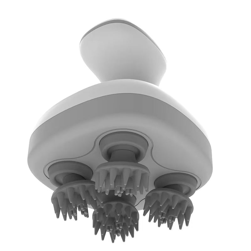 Electronic silicone vibrating shampoo brush massages scalp 