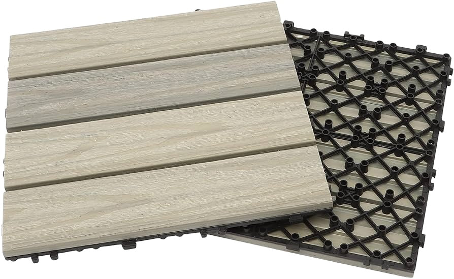 DIY assembled outdoor wood plastic flooring panels 