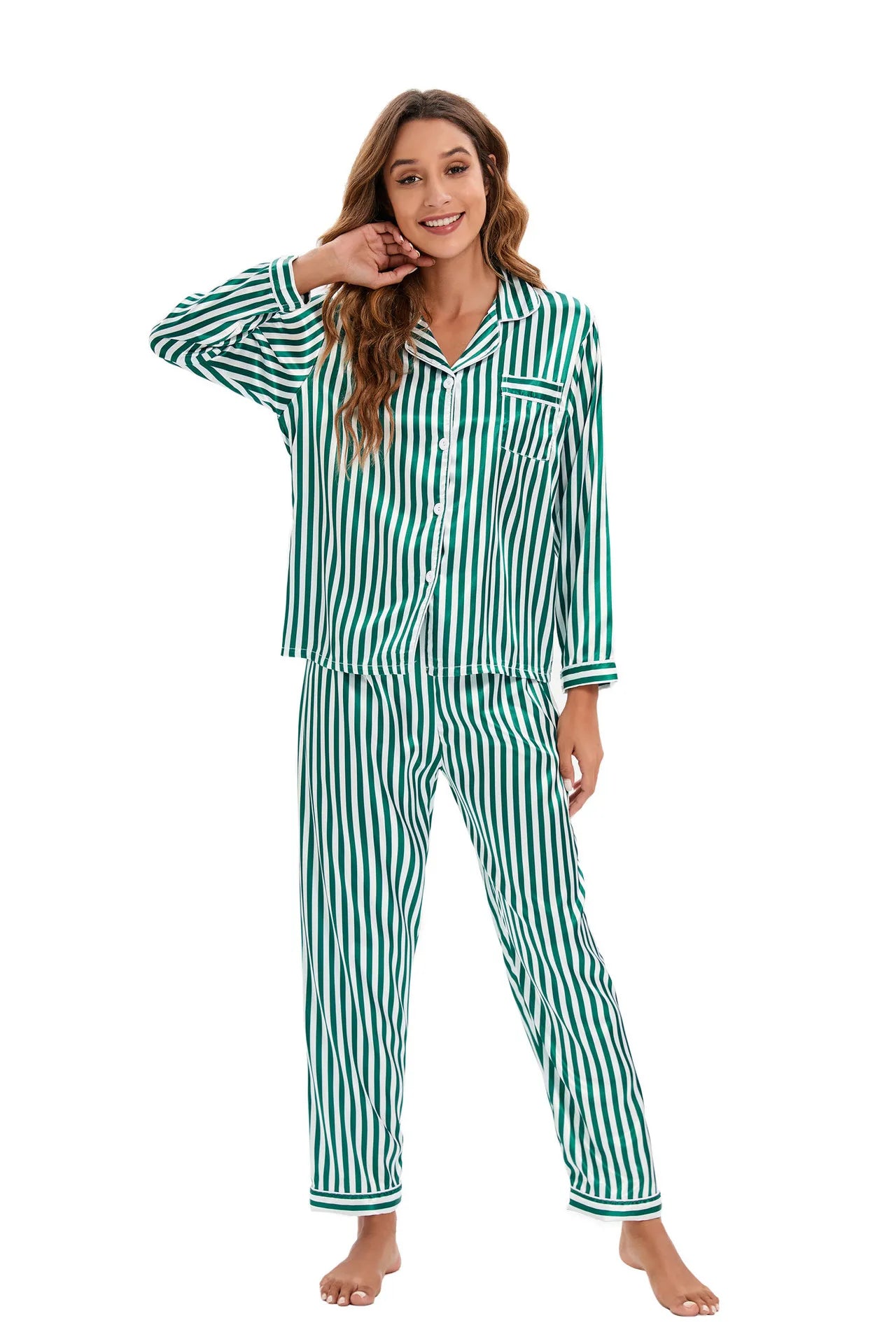 New Pajamas 2024 - Feminine Long Sleeve Satin Silk
