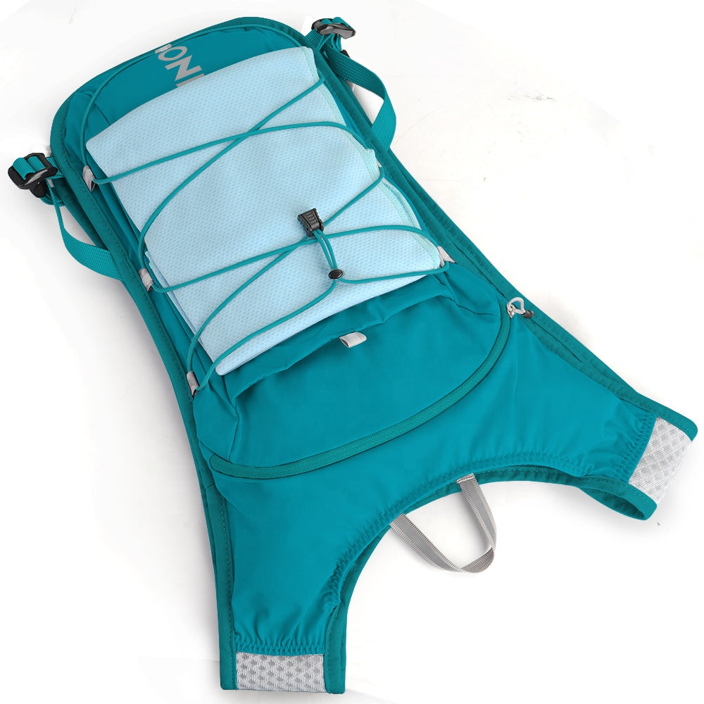 Ba lô đạp xe ngoài trời Unisex có logo tùy chỉnh, lót polyester do nhà máy cung cấp, áo vest và túi chạy marathon