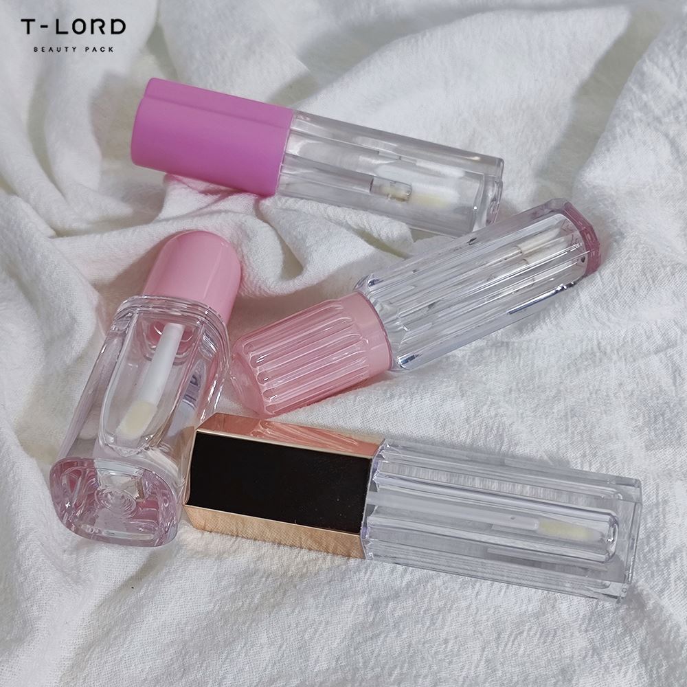 3.5ml Plastic Empty Lip Gloss Tube with Screw Cap, Refillable, Custom Pink, for Lip Care and Cosmetic Storage 