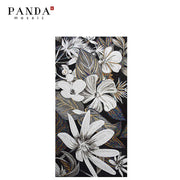 Art glass tiles mosaic flower wall painting bathroom decoration tile design 