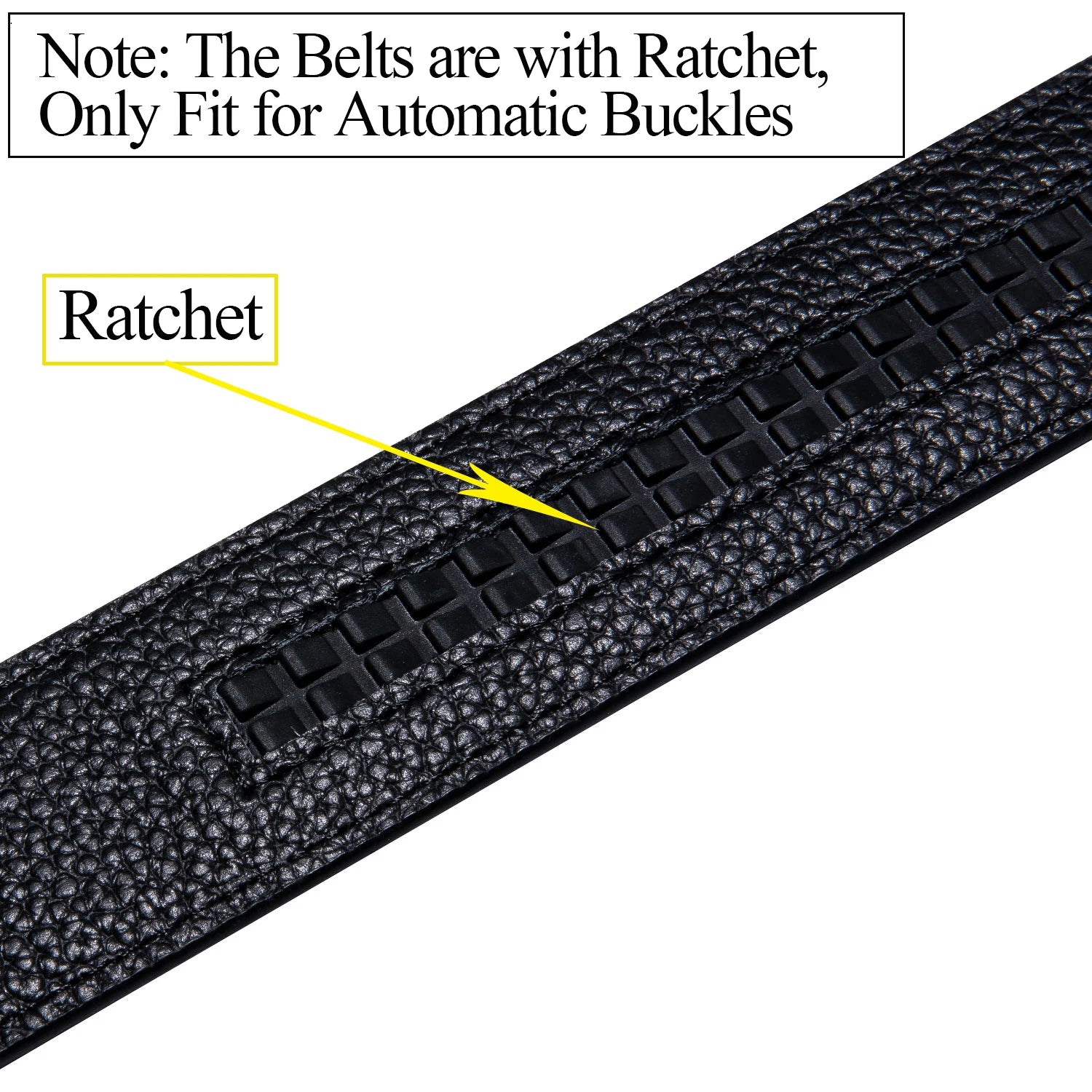 Men's Multi-Color Leather Belt 3.5cm With Automatic Buckle