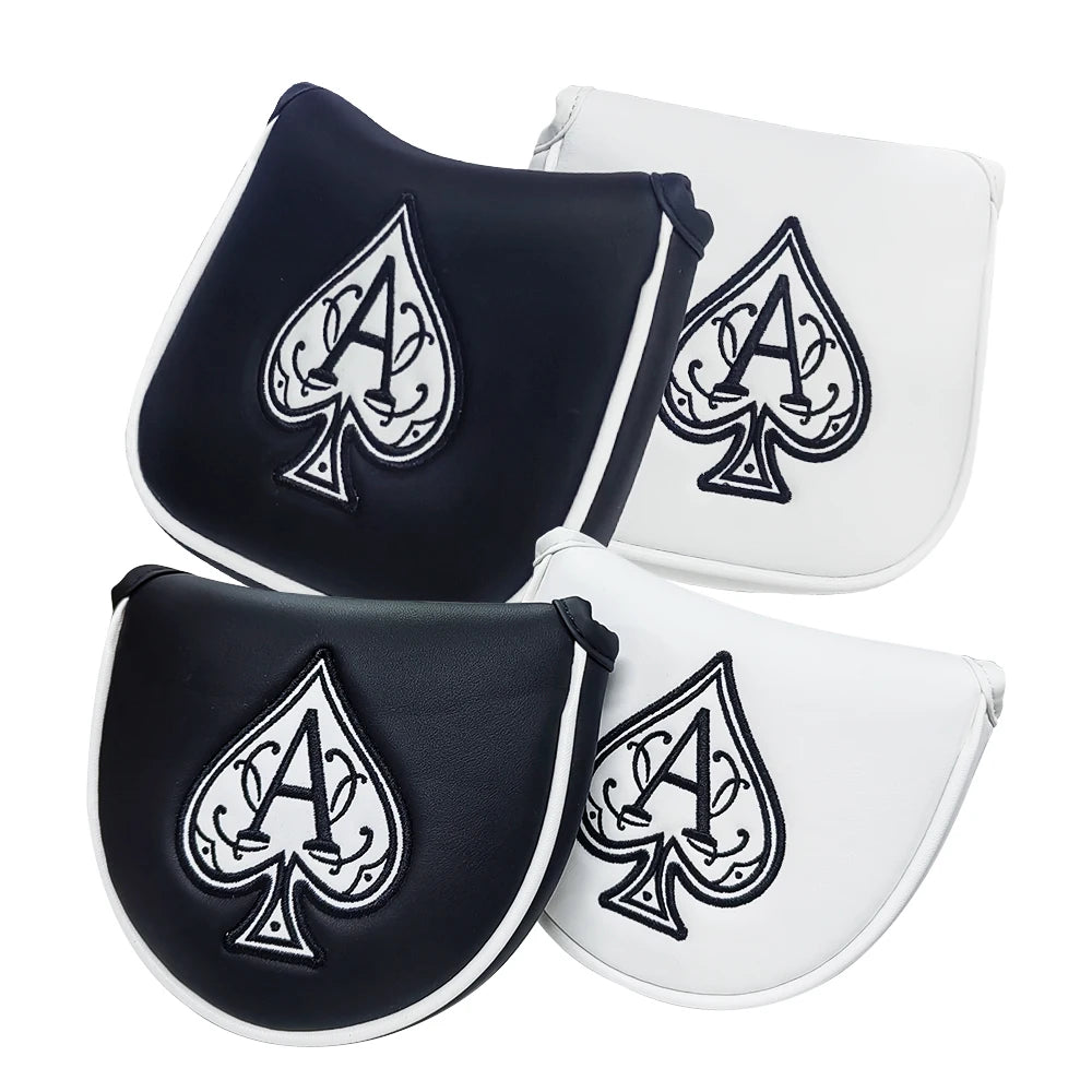 Peach Black Waterproof Golf Club Cover Set with Embroidered Logo