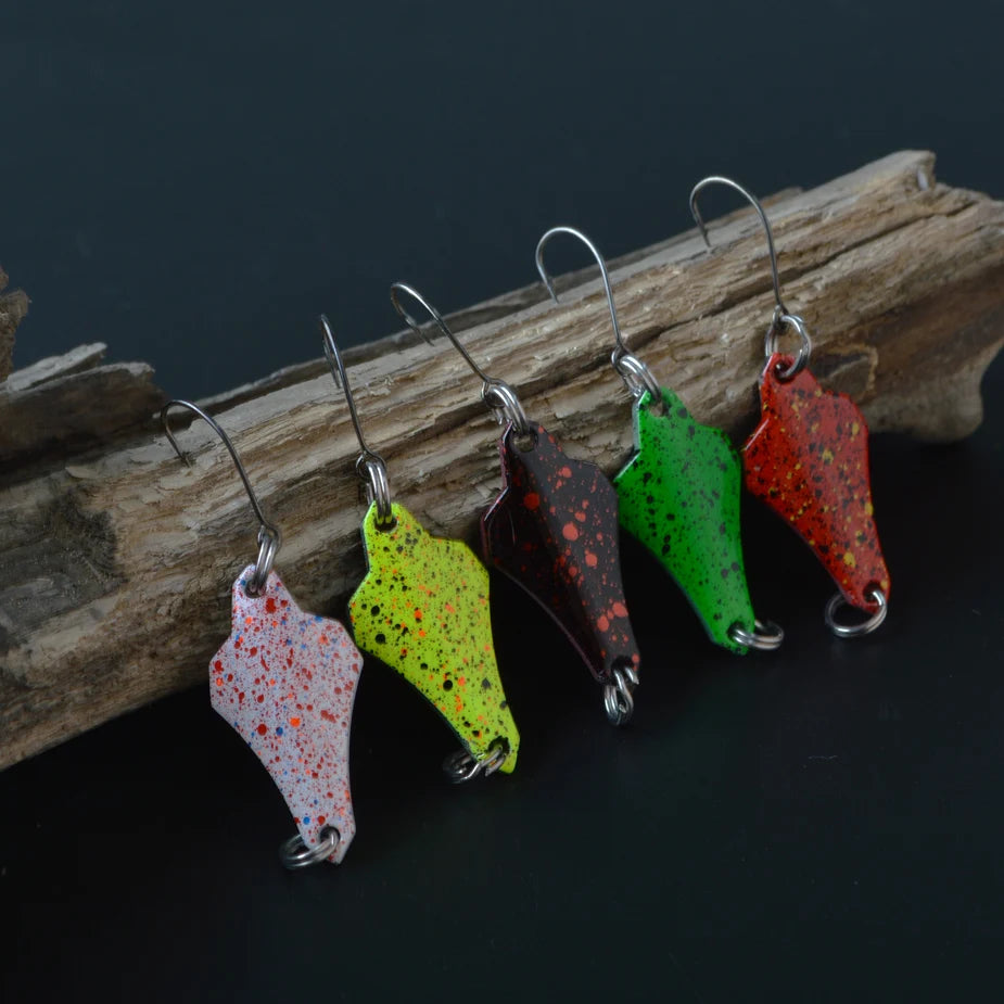 Bộ 5 Mồi Câu Kim Loại TOMA Dạng Lá Cá Lóc, Cá Trê