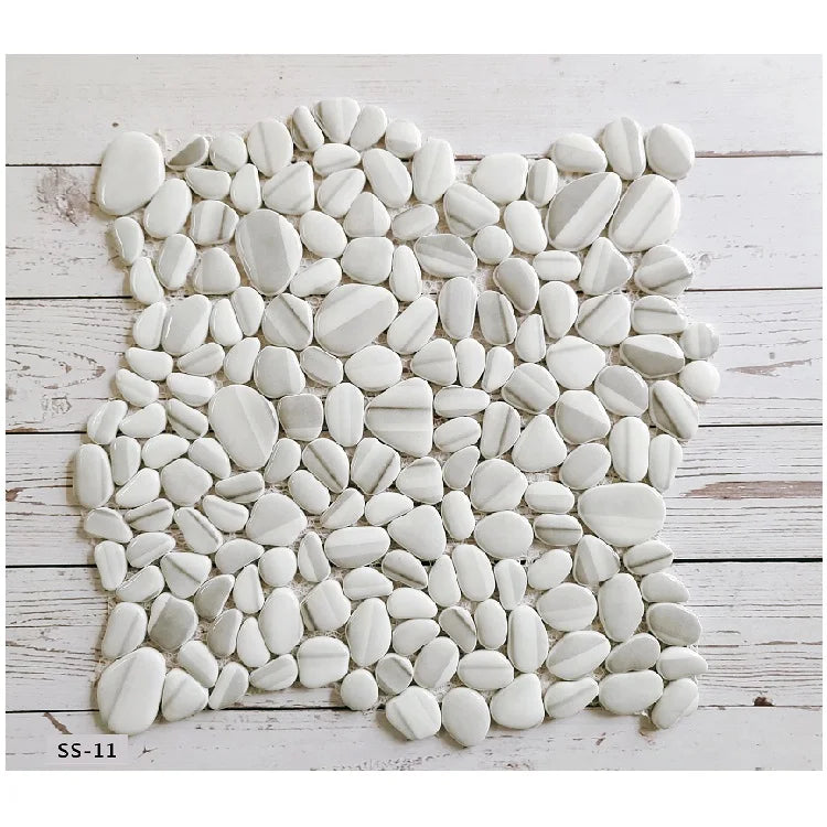 Factory Supply Bathroom Wall Tiles  Mixed Color Pebble Art Mural Wall Tiles Glass Mosaic SS-01 - Daisan Mart