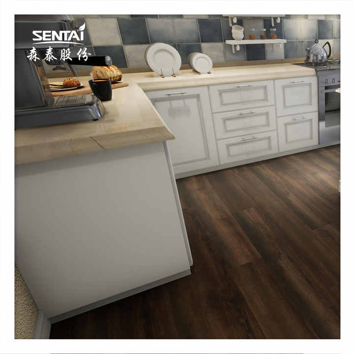 High density, stable natural core SPC vinyl flooring, click lock system with 1mm/1.5mm thick IXPE floor mat, vinyl flooring 