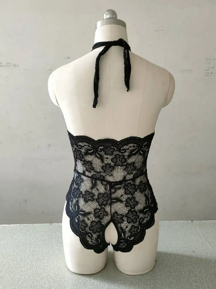Sexy Backless Lace Bodysuit Size S-3XL