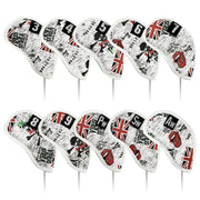 Luxury Custom Skull Embroidery Leather Golf Club Cover Set