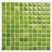 Modern luxury square blue green swimming pool wall tiles 4mm thick, glass mosaic for villa wall cladding 