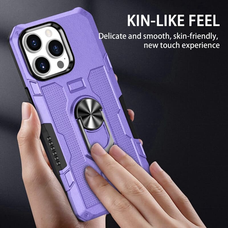 Super durable shockproof armor case with ring holder for iPhone 16 15 14 13 Pro 