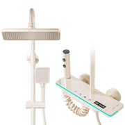 High-end 4-function brass shower, mist shower, temperature-adjustable shower set 