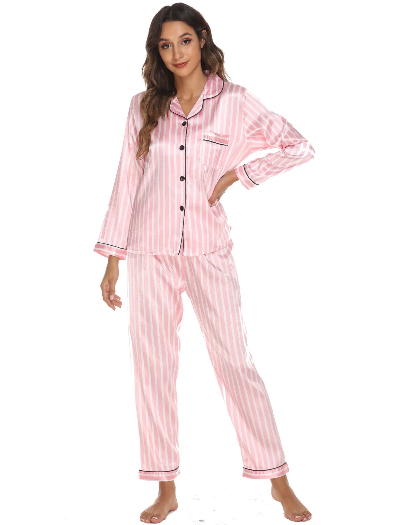 New Pajamas 2024 - Feminine Long Sleeve Satin Silk