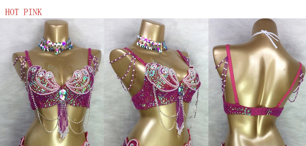 Áo Bra Múa Bụng Đính Hạt Sequin Gợi Cảm Sân Khấu - Daisan Mart
