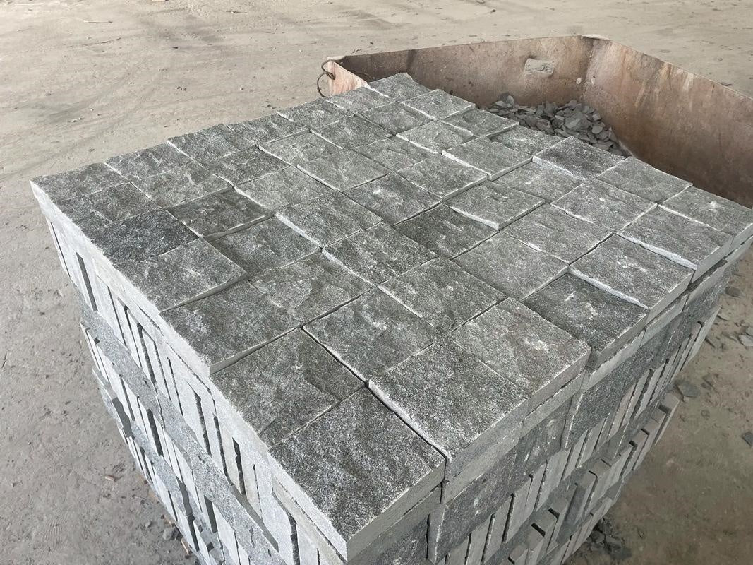 Custom grey granite paving, anti-slip surface 