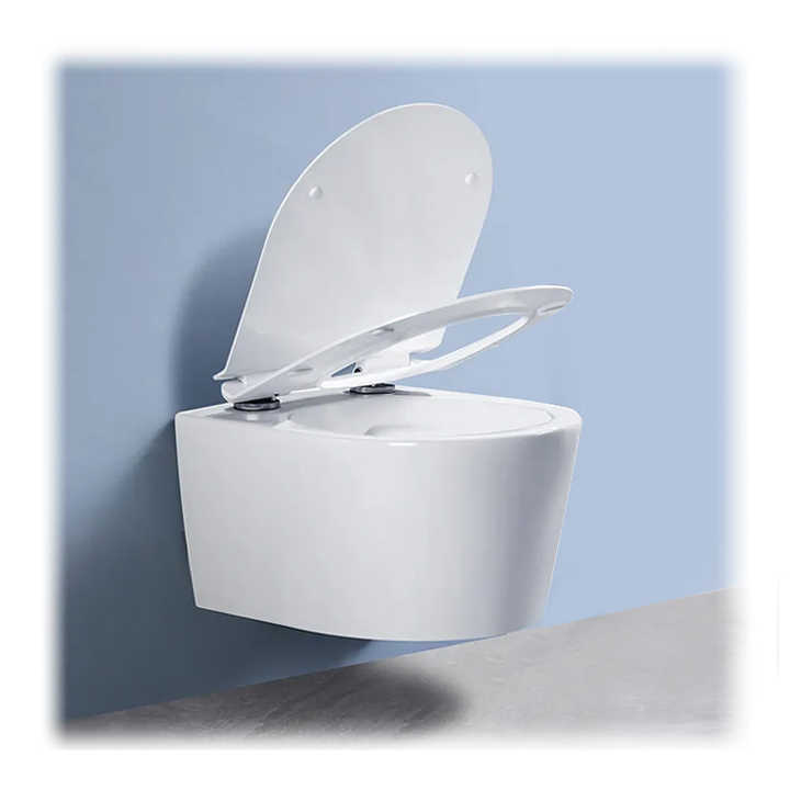 Kidoir 2024 modern wall-hung toilet with dual flushing modes, one-piece white sanitary ware with Chinese design for hotel bathrooms 