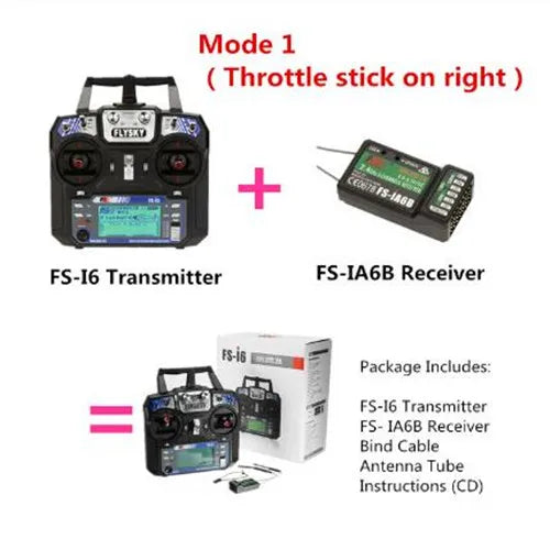Newest Flysky FS-i6 FS I6 2.4G 6ch RC Transmitter Controller FS-iA6  Receiver For RC Helicopter Plane Quadcopter Glider - Daisan Mart