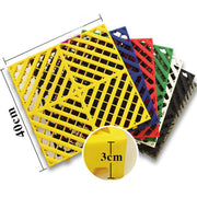 High quality anti-slip mesh connecting PVC PP plastic floor garage floor tiles for car wash room 