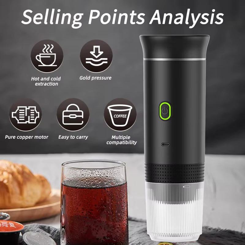 Máy pha Espresso cầm tay mini chuyên nghiệp, di động cho du lịch dành cho nữ - Daisan Mart