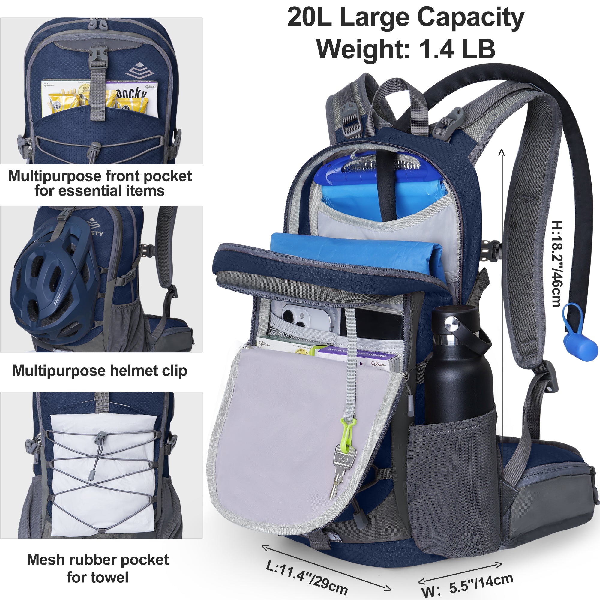 Waterproof Outdoor 2L Insulated Water Backpack