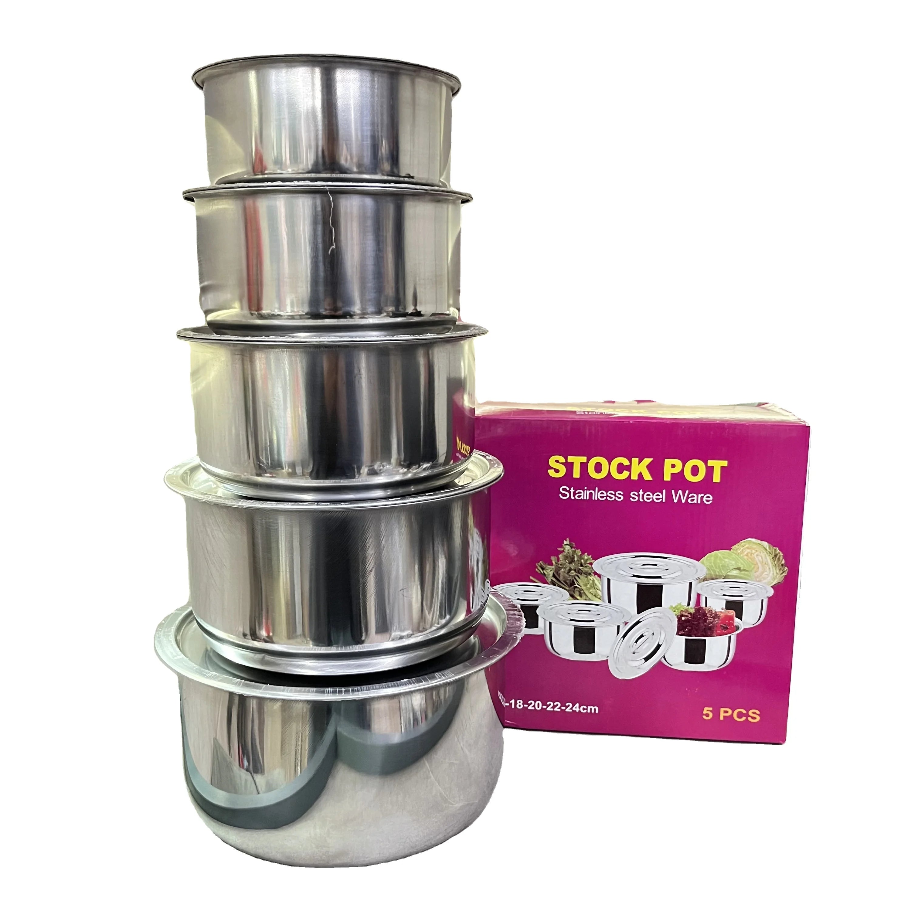 Stainless Steel Pot and Pan Set S410 - Modern Kitchen Accessories 2025