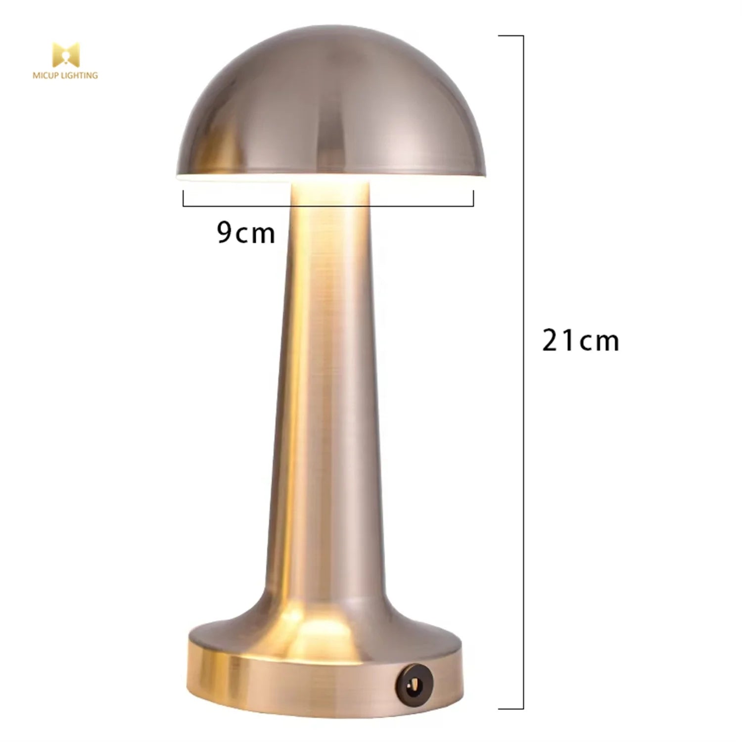 Modern Design Cordless Table Lamp Dome LED Rechargeable with Battery Power Small Portable for Home Office Living Room