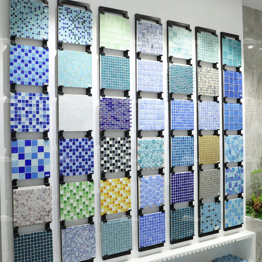 Swimming pool sauna glass mosaic tiles one stop supplier Bluwhale 