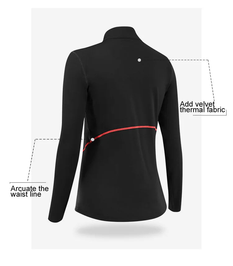 Áo Thun Nữ Giữ Nhiệt Tập Yoga Dài Tay Thoải Mái