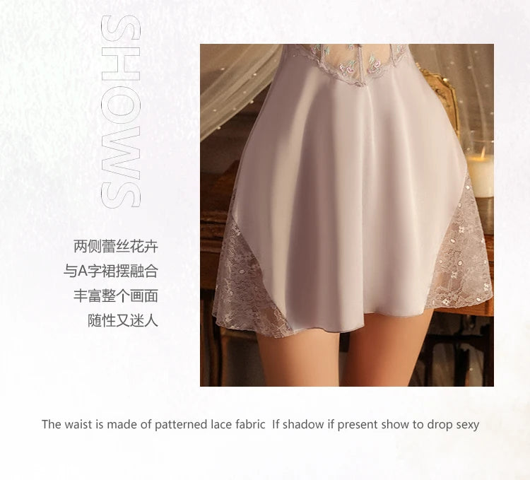 Sexy Mesh Nightgown Big Size Bust Lifting Seduction