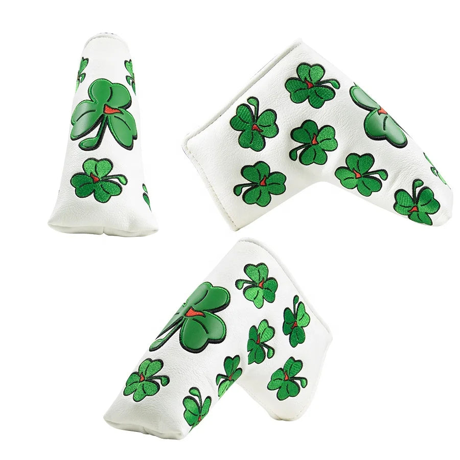 Embroidered PU Leather Golf Club Protector - Magnetic Clasp Ready