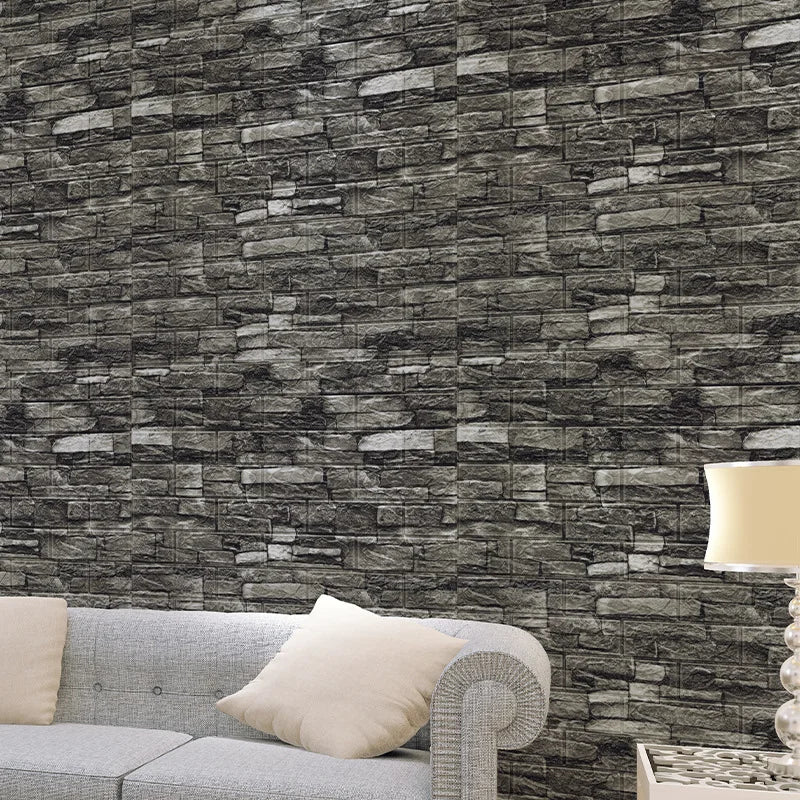 10 Pcs 3D Peel and Stick Wall Stickers Home Decor Living Room Waterproof Foam Vinyl PVC 70X77CM Self Adhesive Panels Wallpaper