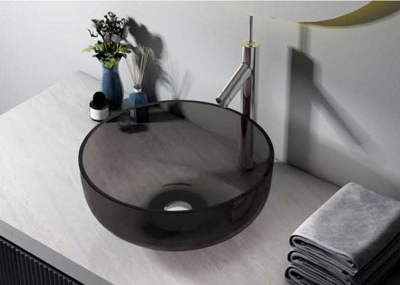 High quality transparent epoxy crystal acrylic wash basin 