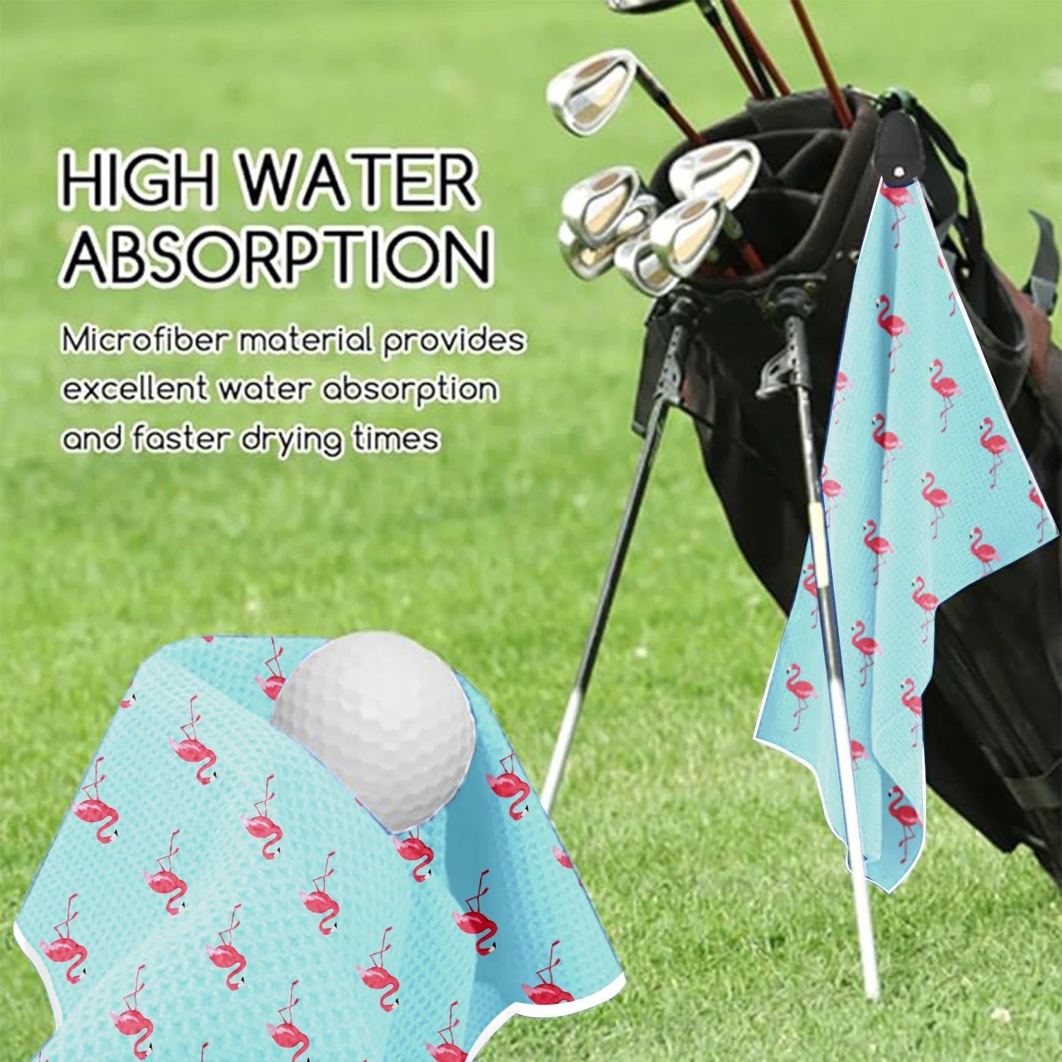 Ivy Wuxi Multi-Purpose Golf Towel Magnetic Microfiber