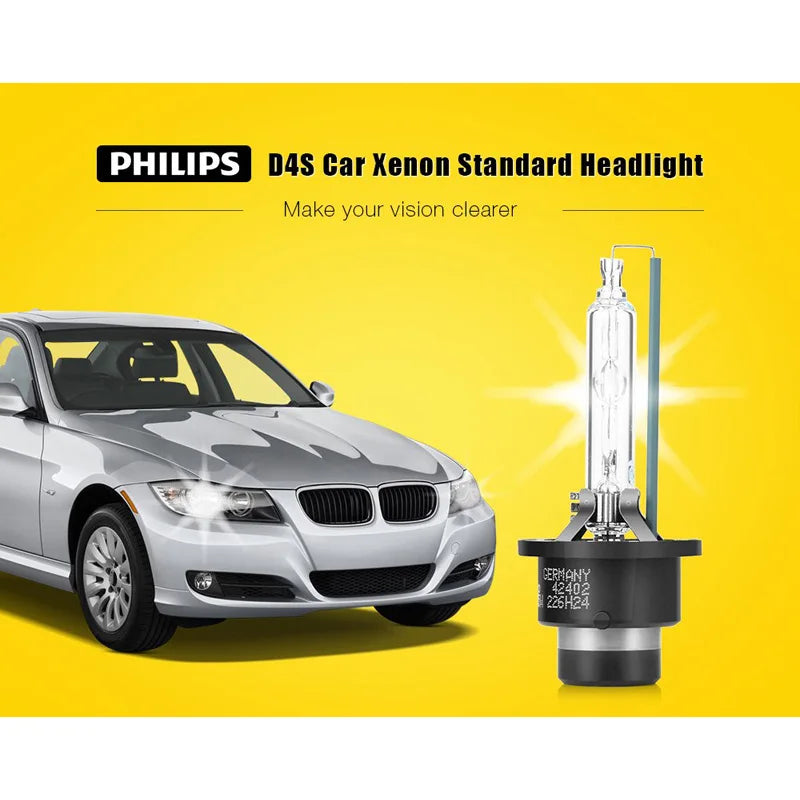 Philips HID D1S D2S D2R D3S D4S D5S 35W Xenon Standard 4200K Auto Original Headlight Car Genuine Bulb Replacement Upgrade, 1pcs - Daisan Mart