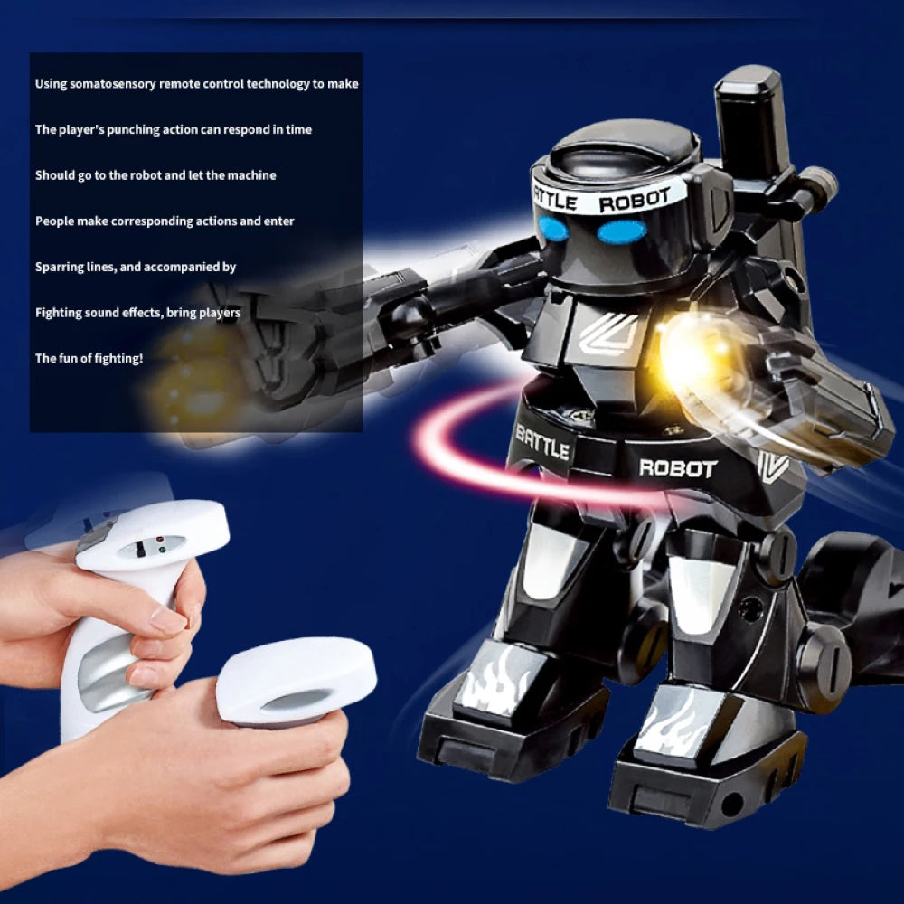 RC Robot Battle Boxing Robot Toy Remote Control Robot 2.4G Humanoid Fighting Robot with Two Control Joysticks Toys for Kids Gift - Daisan Mart