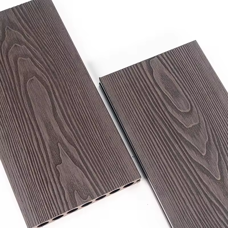 Outdoor composite wood flooring for gardens and swimming pools 