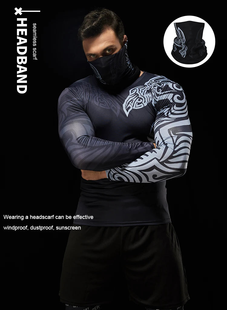 Men's Long Sleeve Bodycon Gym Sports T-Shirt