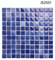 Modern luxury square colorful swimming pool wall tiles 4mm thick blue yellow used to decorate villa walls 