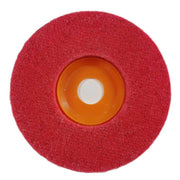 Red sponge disc 100/115mm, plastic back for final surface polishing, finishing wood, concrete, metal, stainless steel 