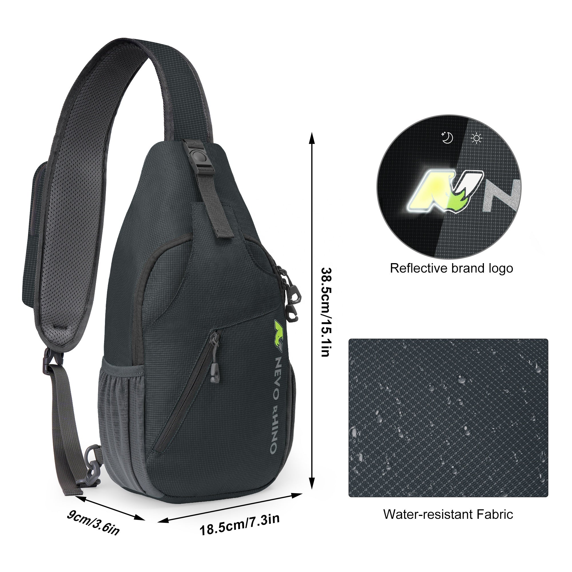 Túi Đeo Chéo/Đeo Ngực Xe Máy Nam Polyester Hàng Xuất Xưởng, Phong Cách Thời Trang, Có Ngăn Đựng Cốc Nước & Điện Thoại