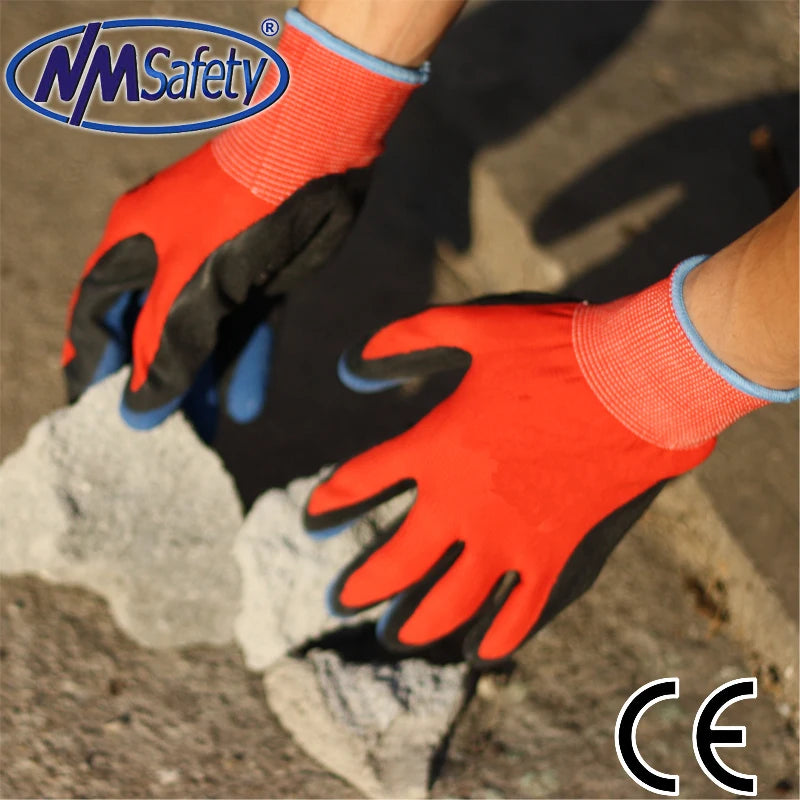 24Pieces/12 Pairs Garden Working Latex Rubber Security Glove With Polyester Liner Industrial Safety Hand Work Gloves For Workman